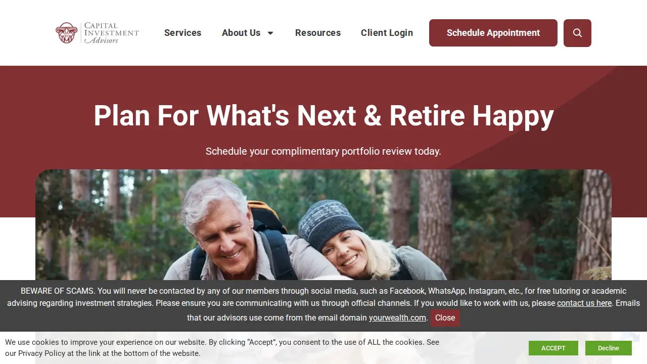 Capital Investment Advisors page