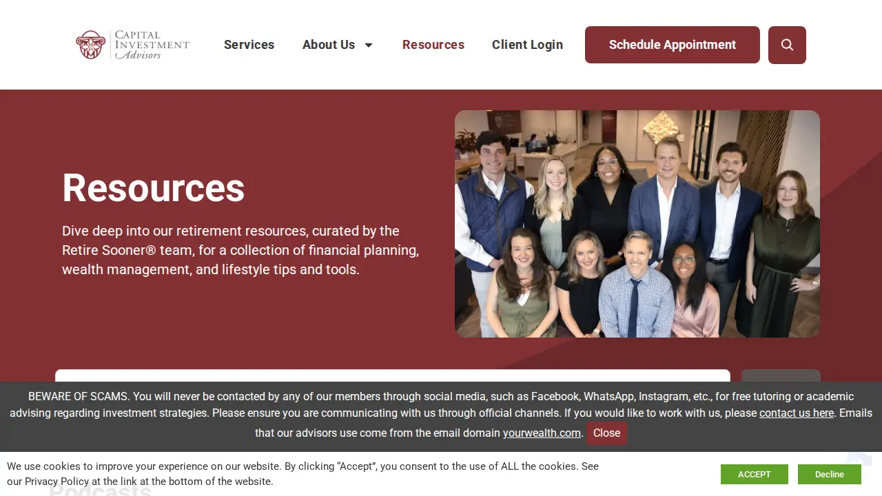 Capital Investment Advisors page
