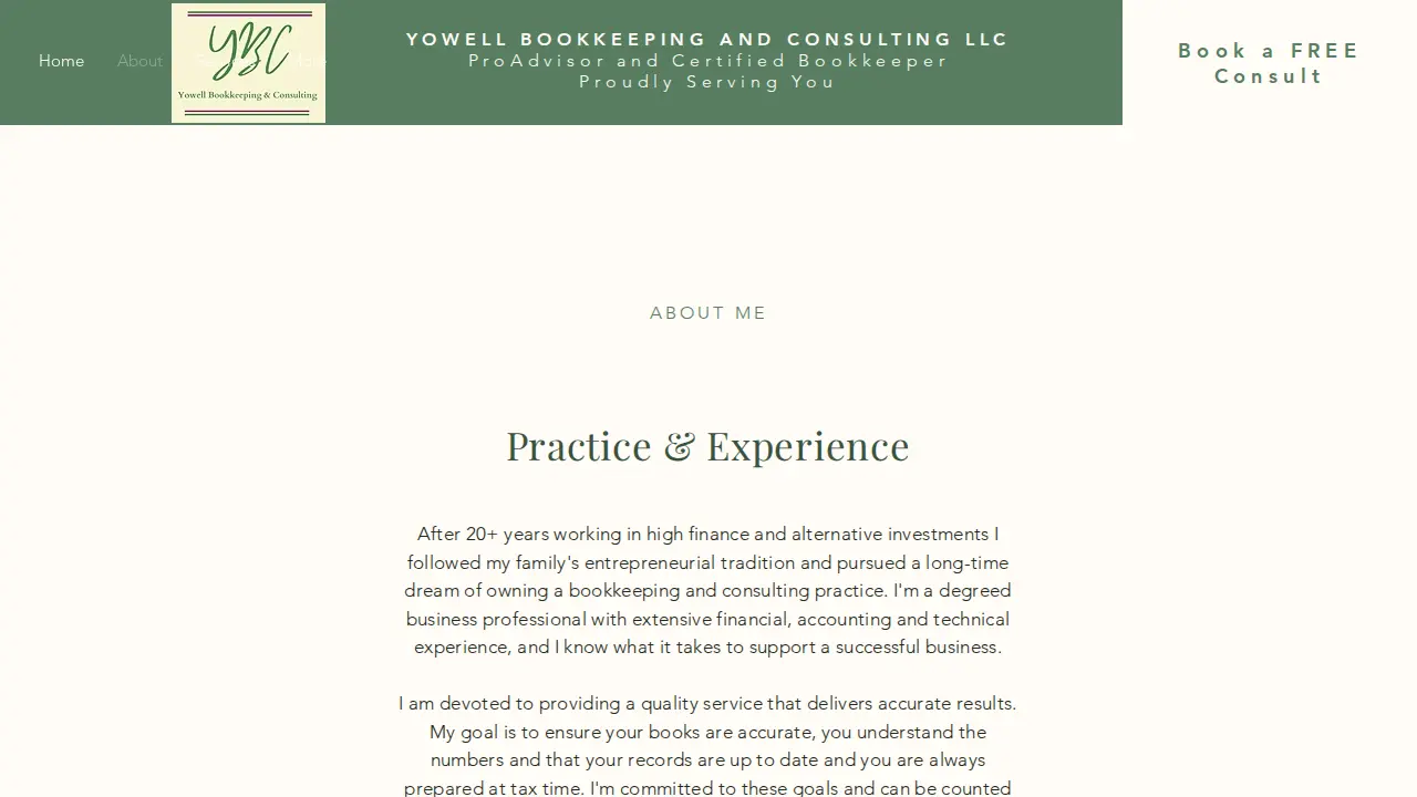 Yowell Bookkeeping & Consulting page