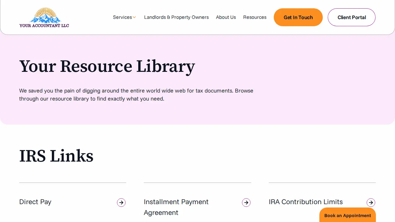 Your Accountant LLC page
