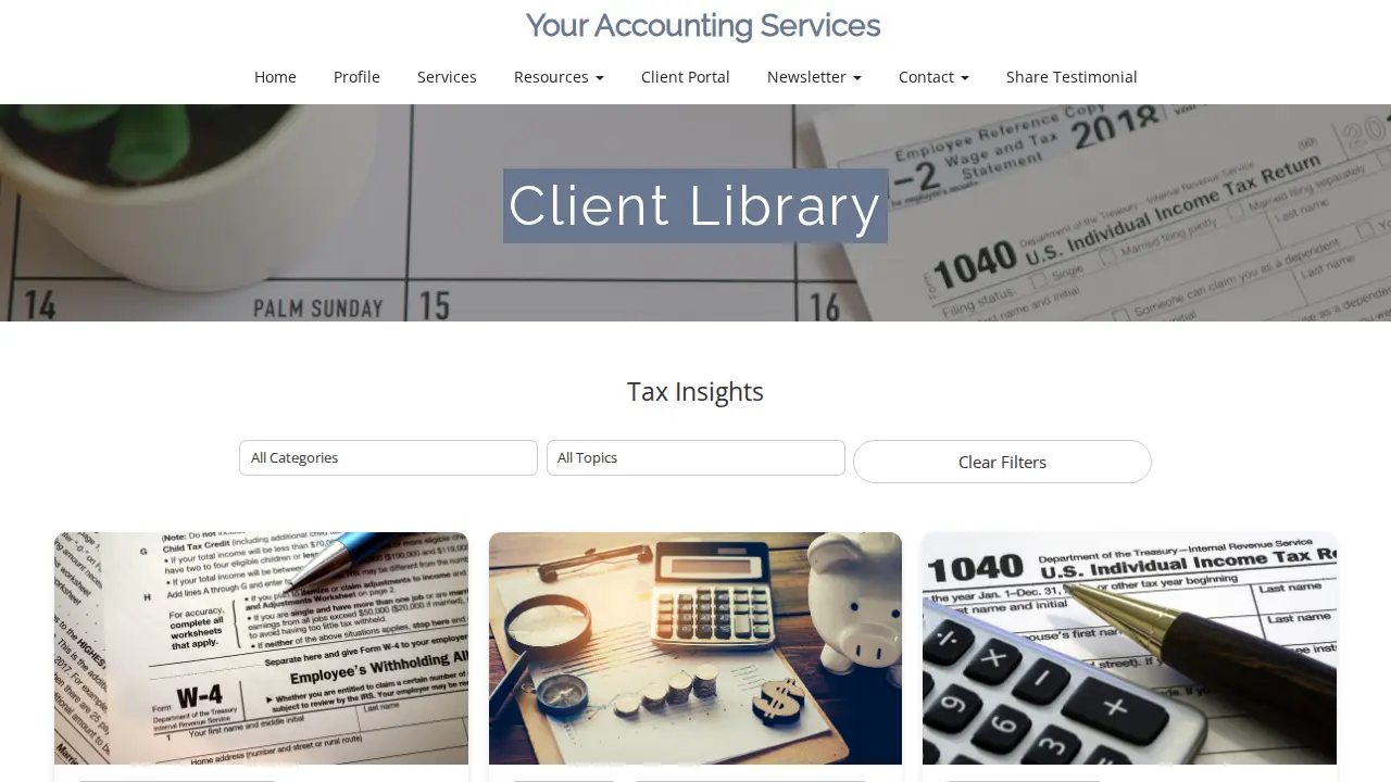 Your Accounting Services page