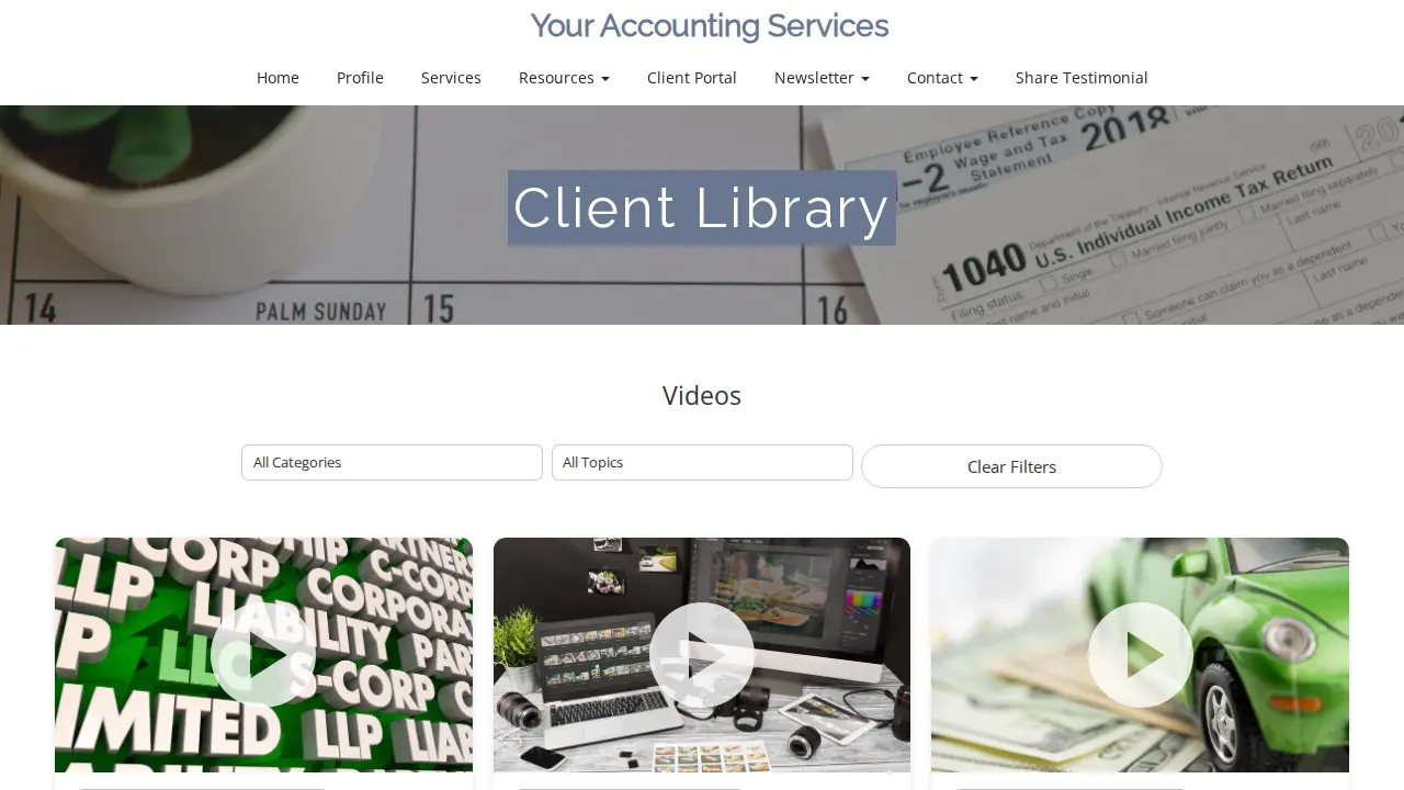 Your Accounting Services page