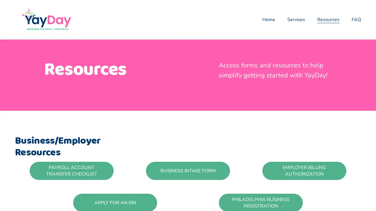 YayDay Payroll Services page