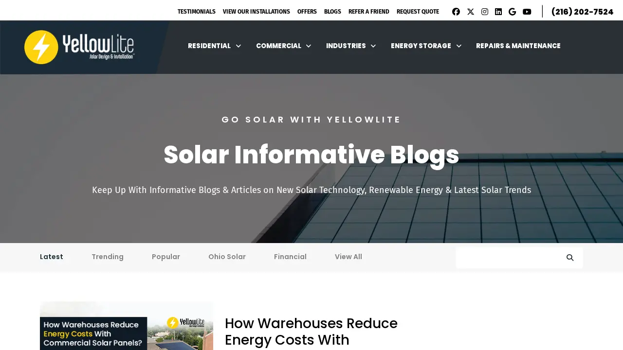 YellowLite - Solar Installers in Columbus, Ohio page
