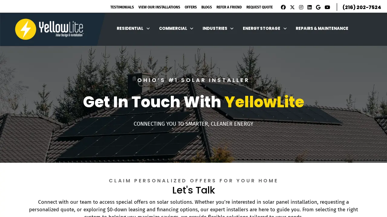 YellowLite - Solar Installers in Columbus, Ohio page