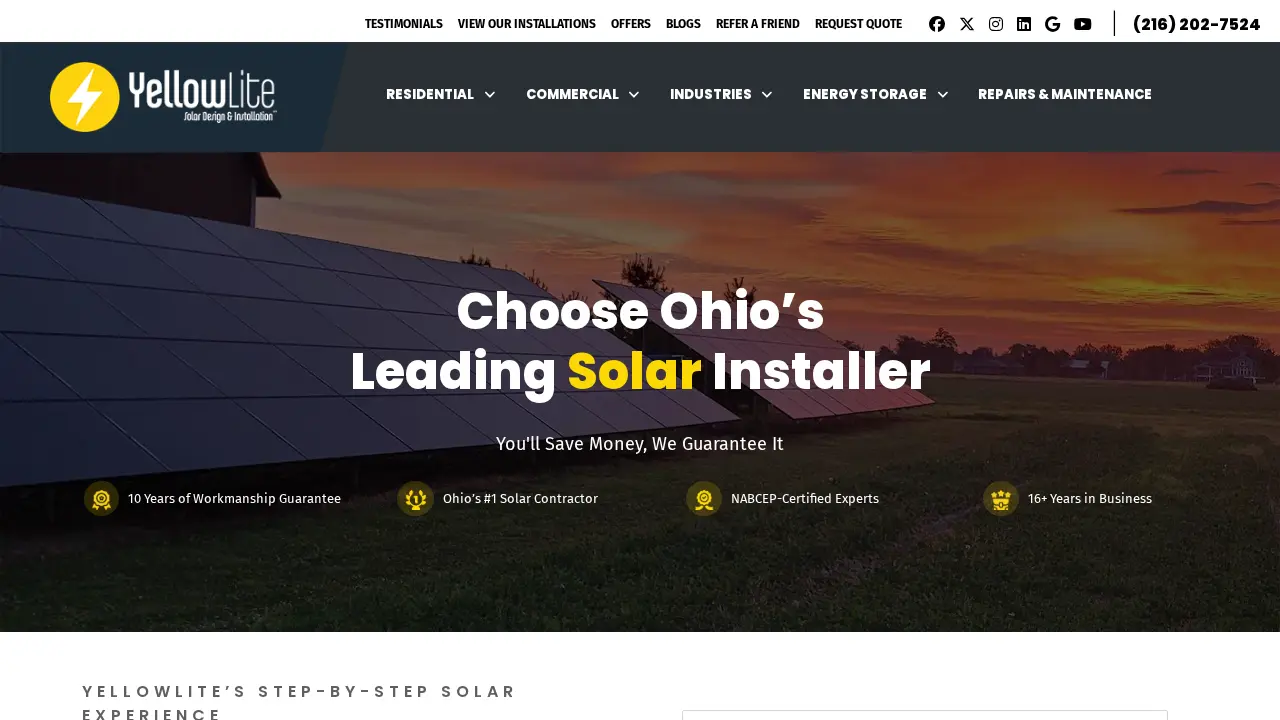YellowLite - Solar Installers in Columbus, Ohio page