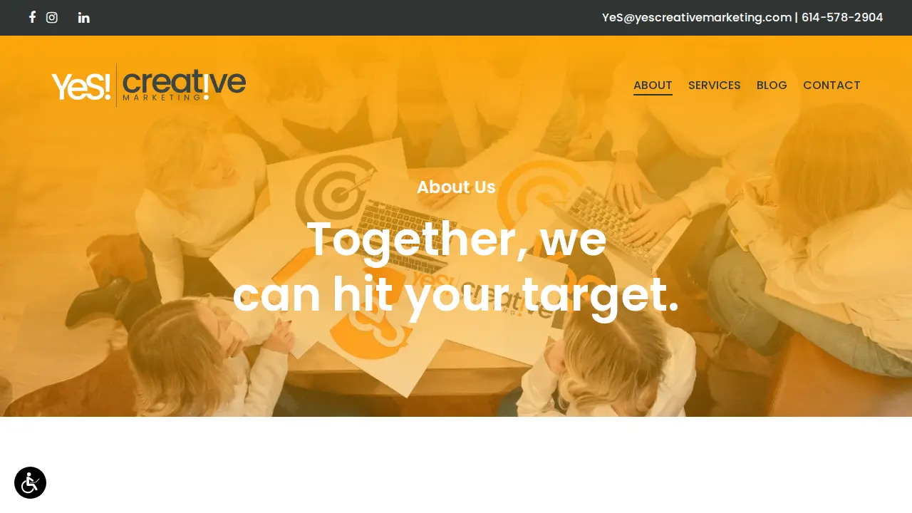 YeS! Creative Marketing page