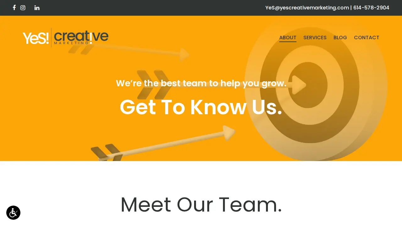 YeS! Creative Marketing page
