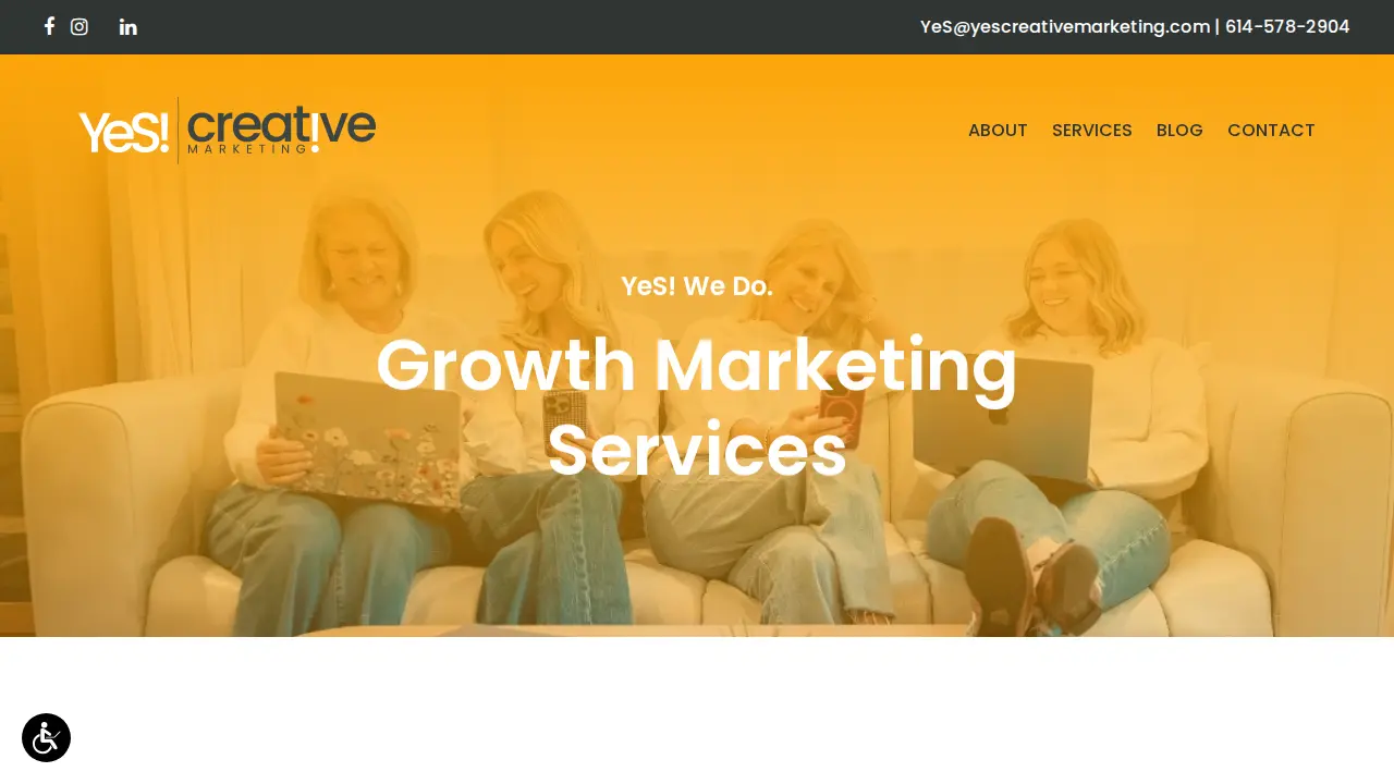 YeS! Creative Marketing page