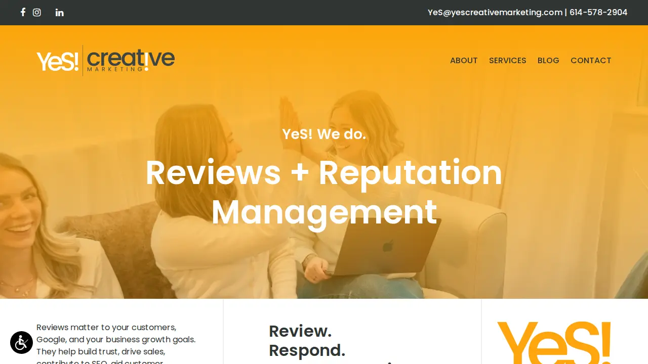 YeS! Creative Marketing page