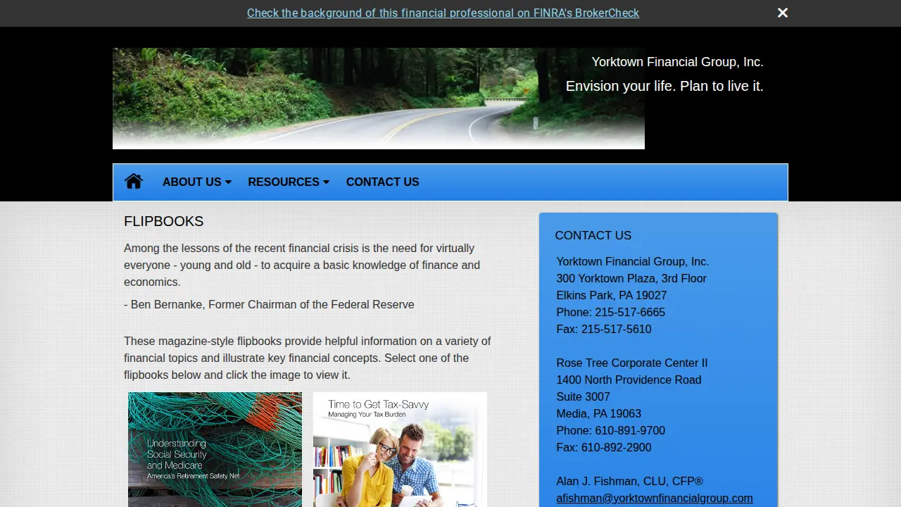 Yorktown Financial Group, Inc page