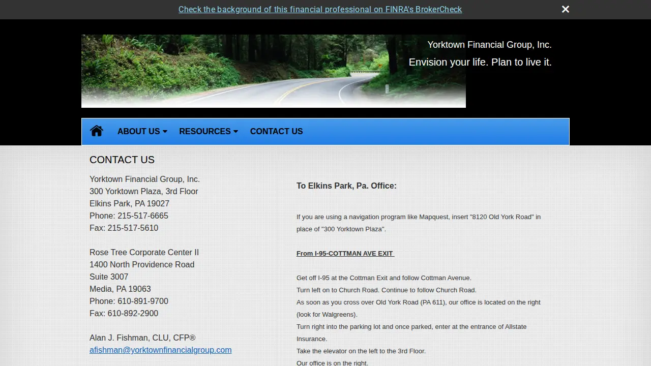 Yorktown Financial Group, Inc page