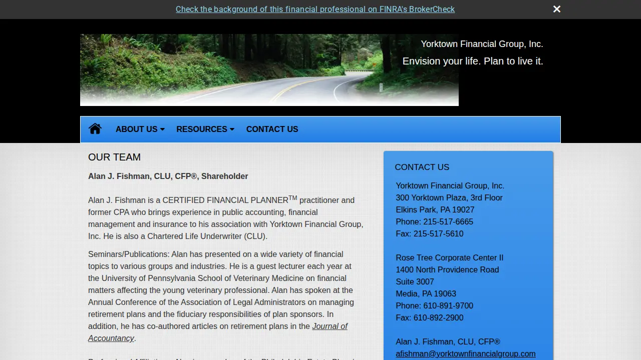 Yorktown Financial Group, Inc page