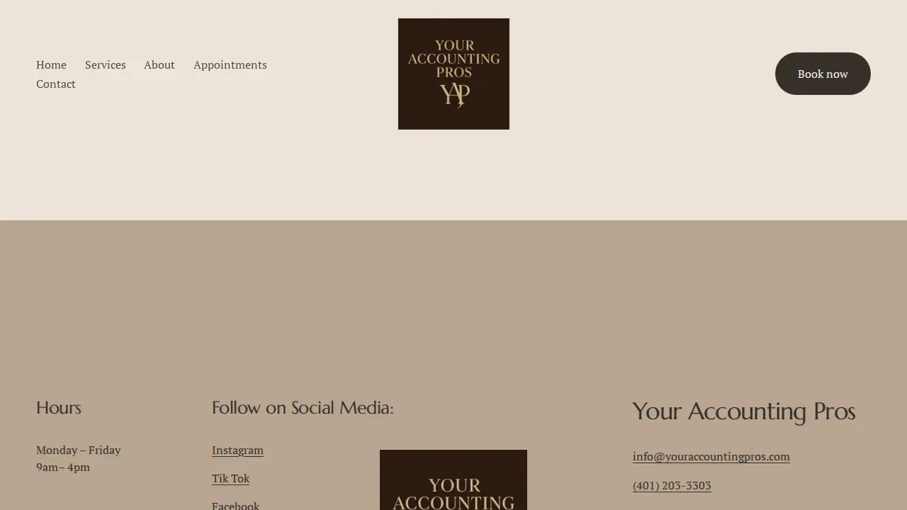 Your Accounting Pros page