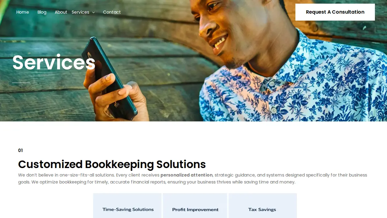 Your Business Partner page