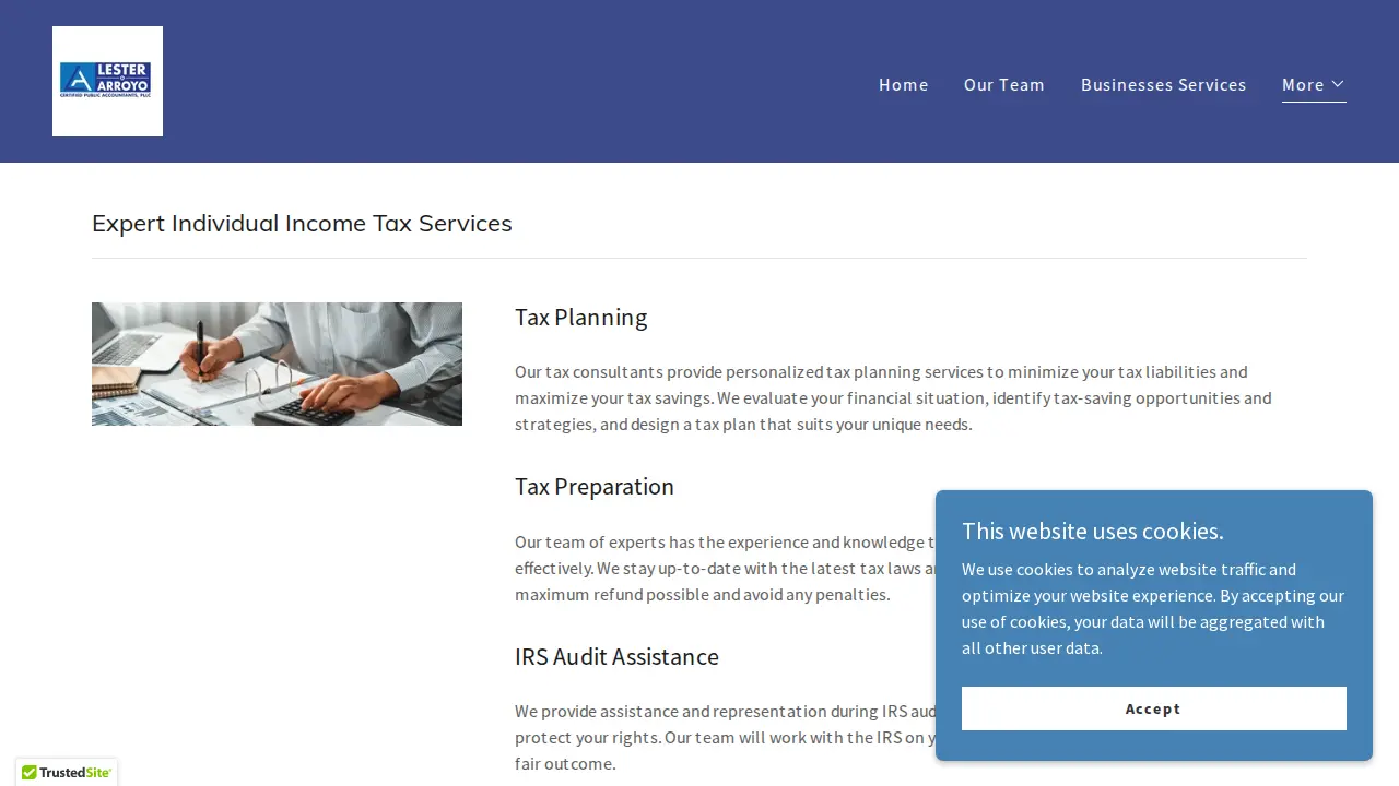 Lester & Arroyo Certified Public Accountants, PLLC page