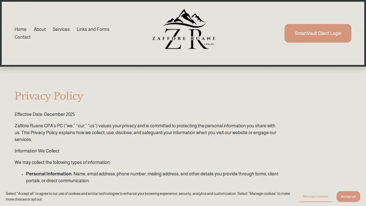 Zaffore Ruane CPAs PC page