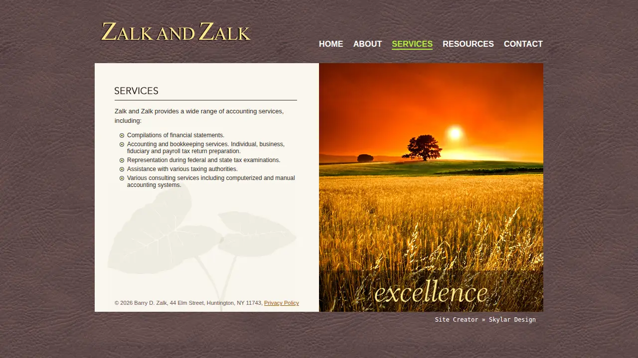 Barry D. Zalk CPA page