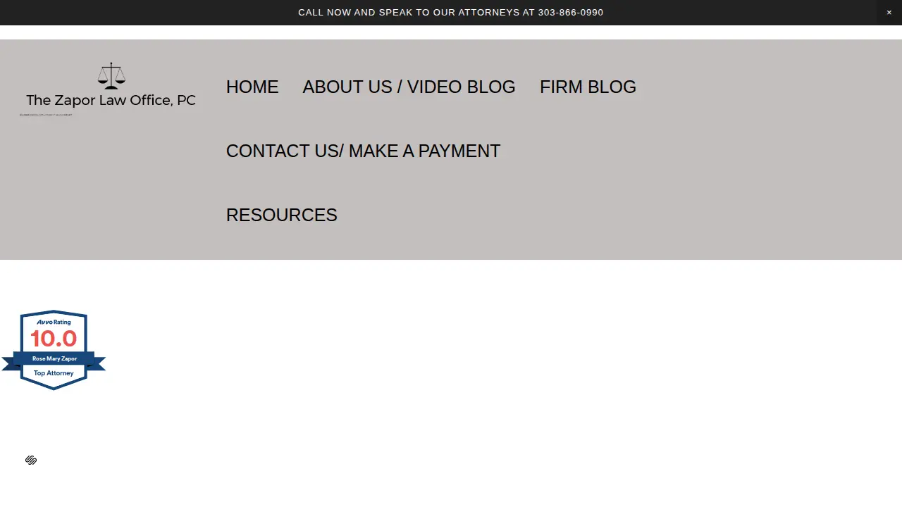 Zapor Law Office and Mediation page