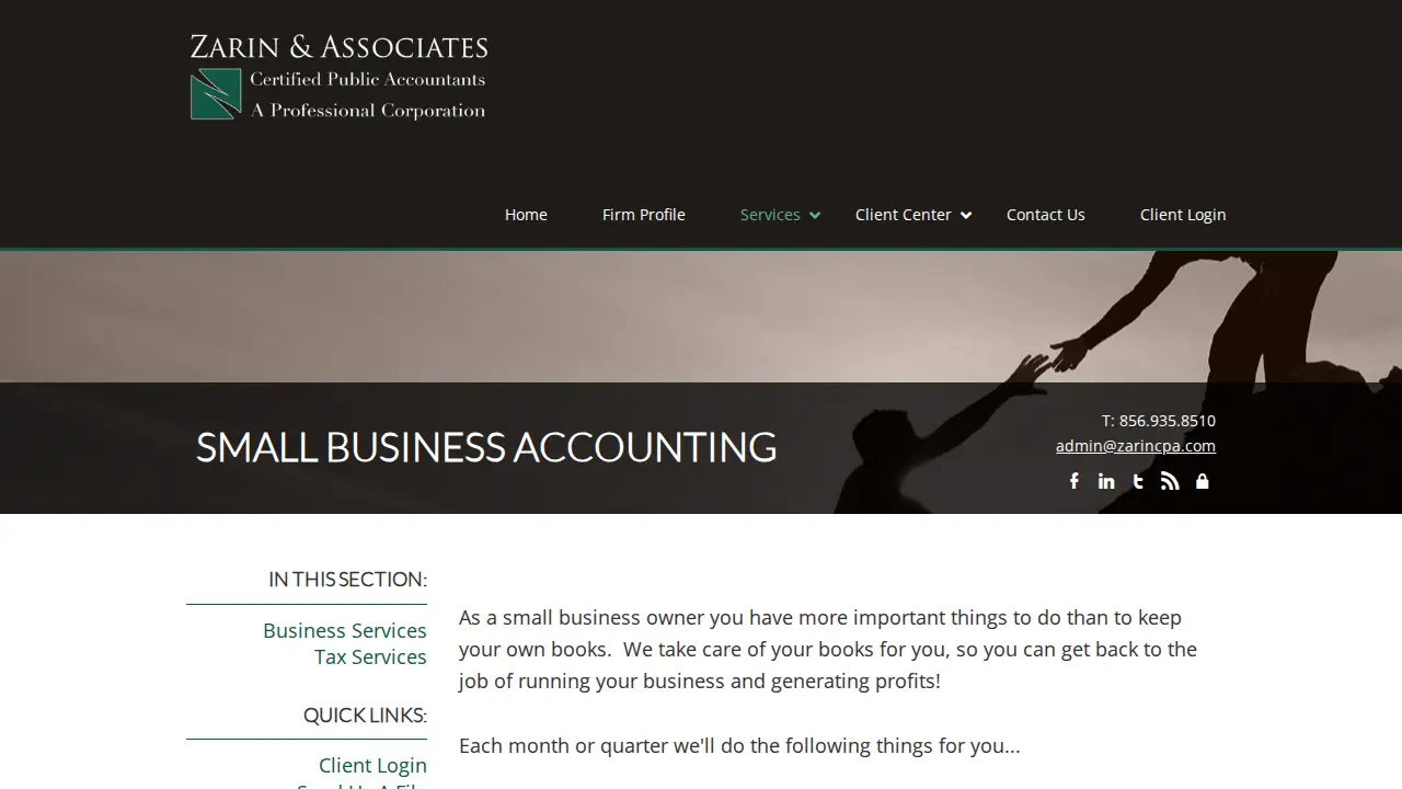 Zarin & Associates, CPA's page