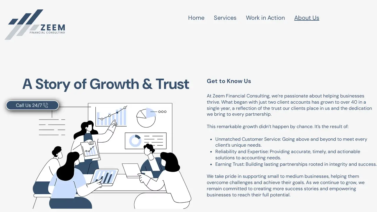 Zeem Financial Consulting page