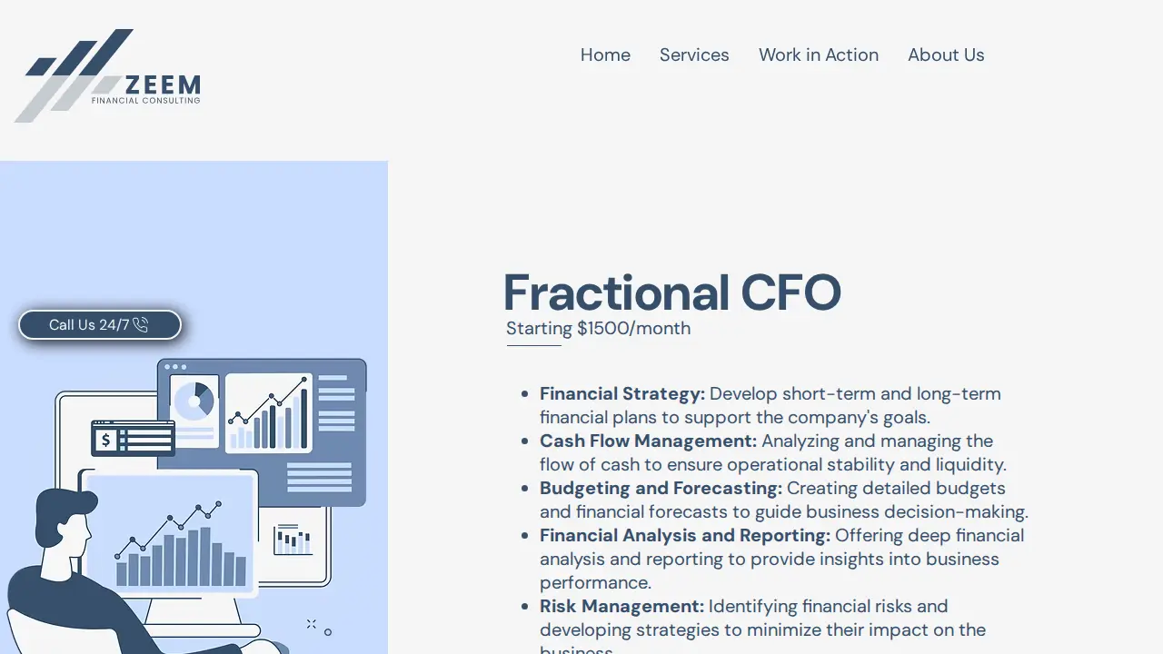 Zeem Financial Consulting page