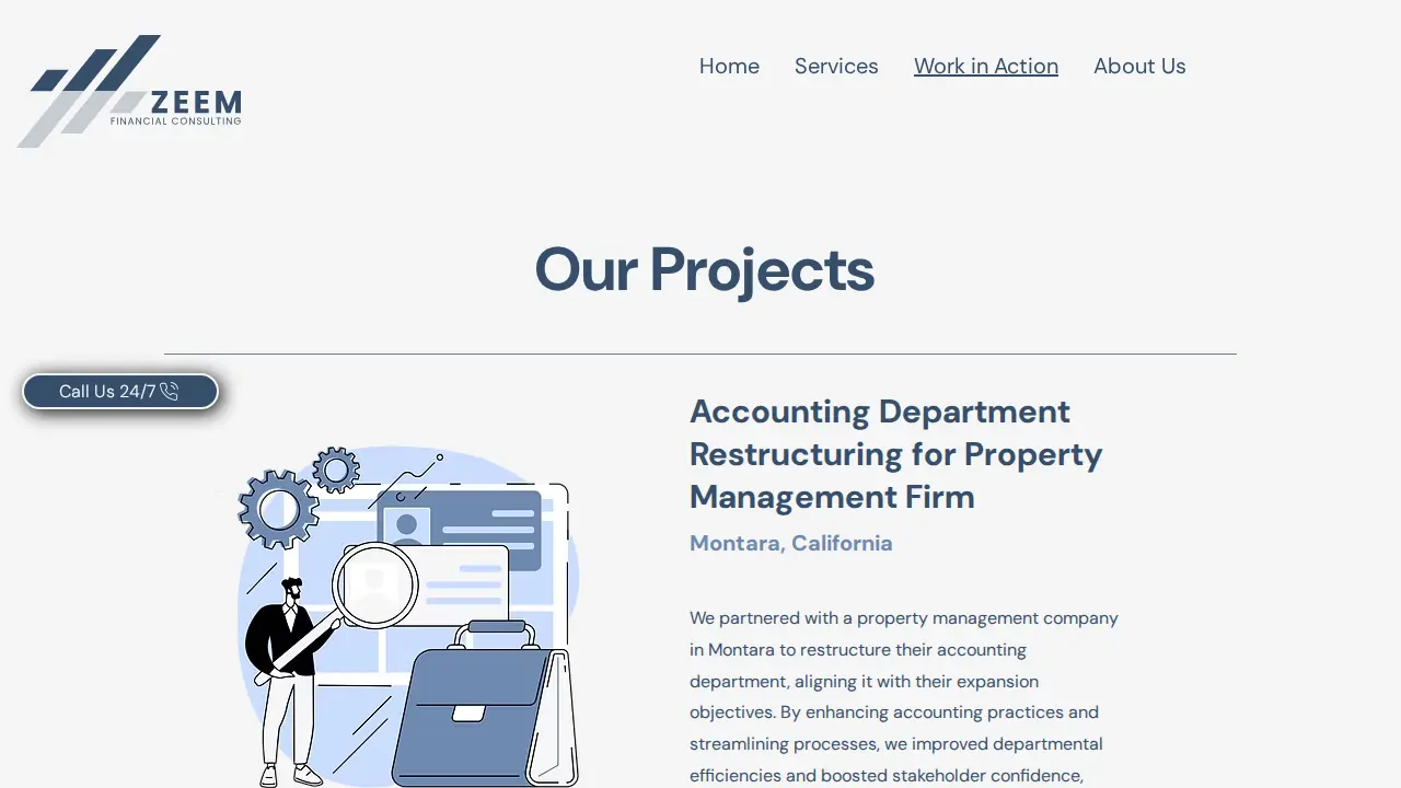 Zeem Financial Consulting page