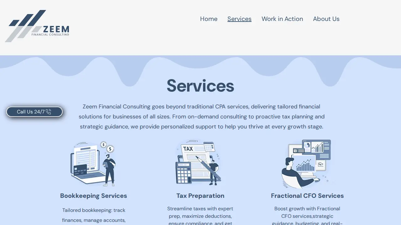 Zeem Financial Consulting page