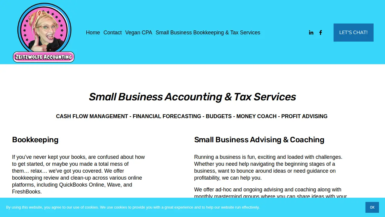 Zeitzwolfe Accounting page