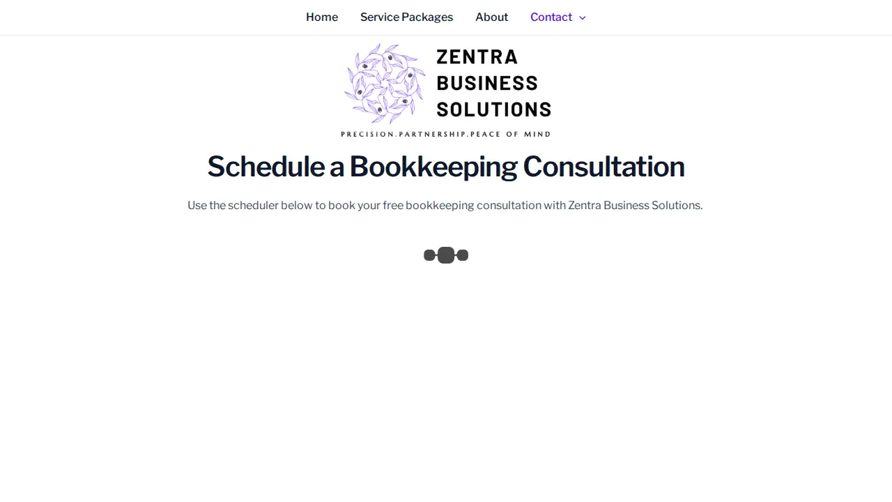 Zentra Business Solutions page