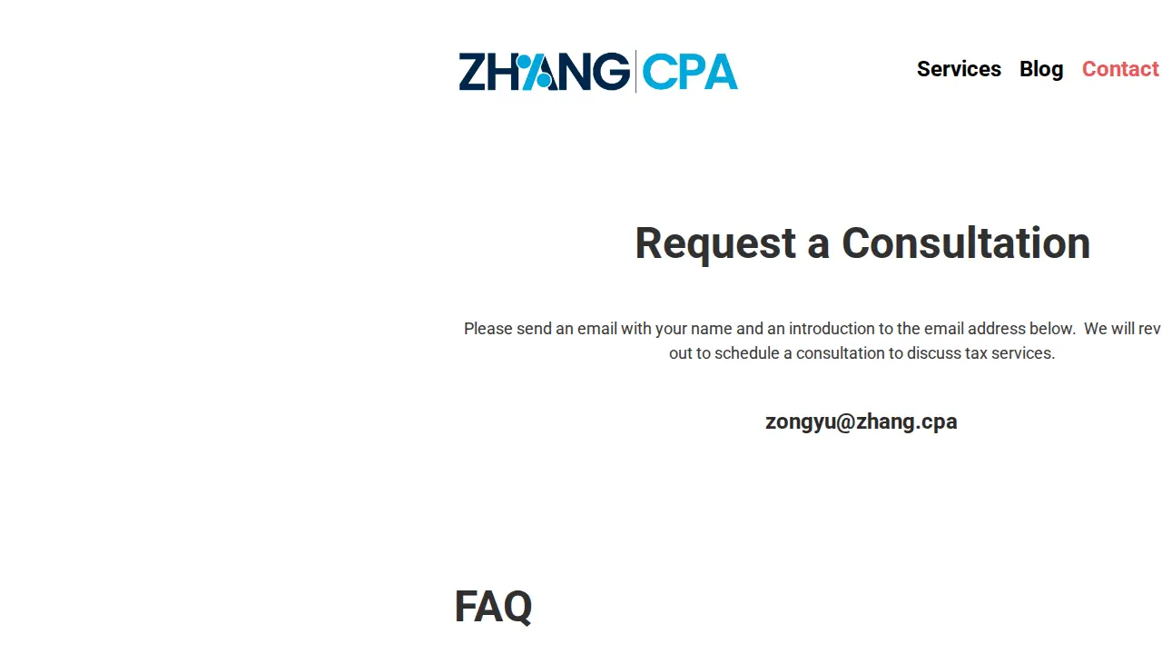 Zongyu Zhang, CPA page