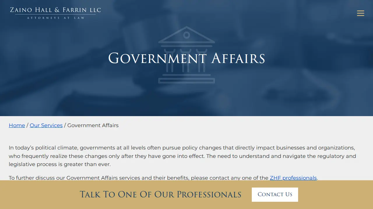 Zaino Hall & Farrin LLC page