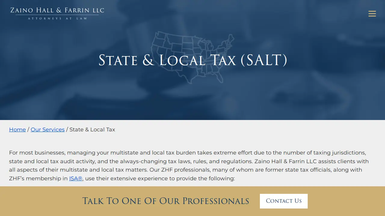 Zaino Hall & Farrin LLC page