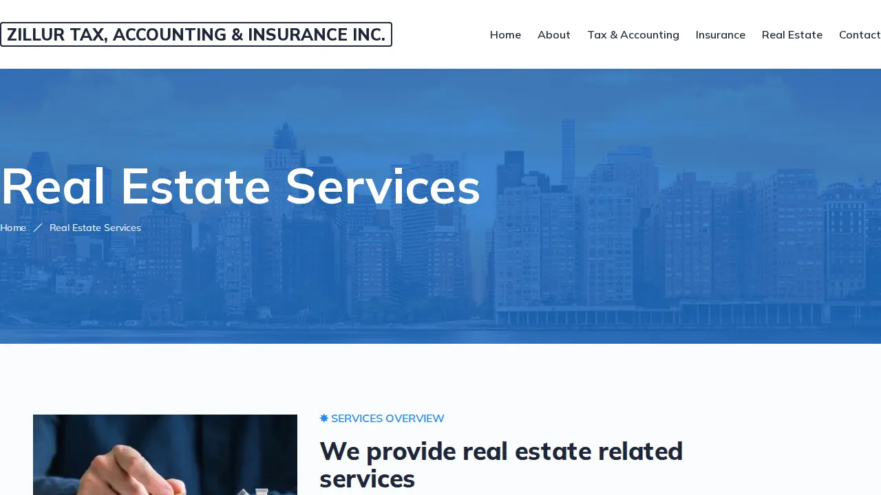 Zillur Tax and Insurance page