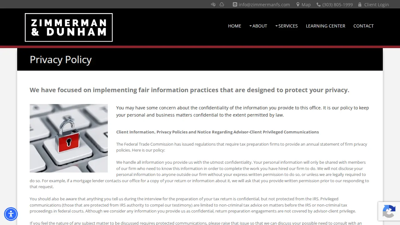 Zimmerman Financial, LLC page