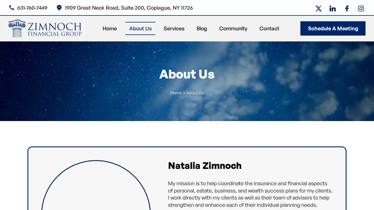Zimnoch Financial Group page