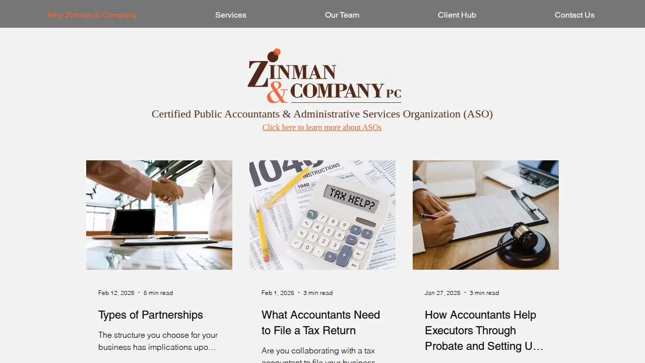 Zinman & Co PC page