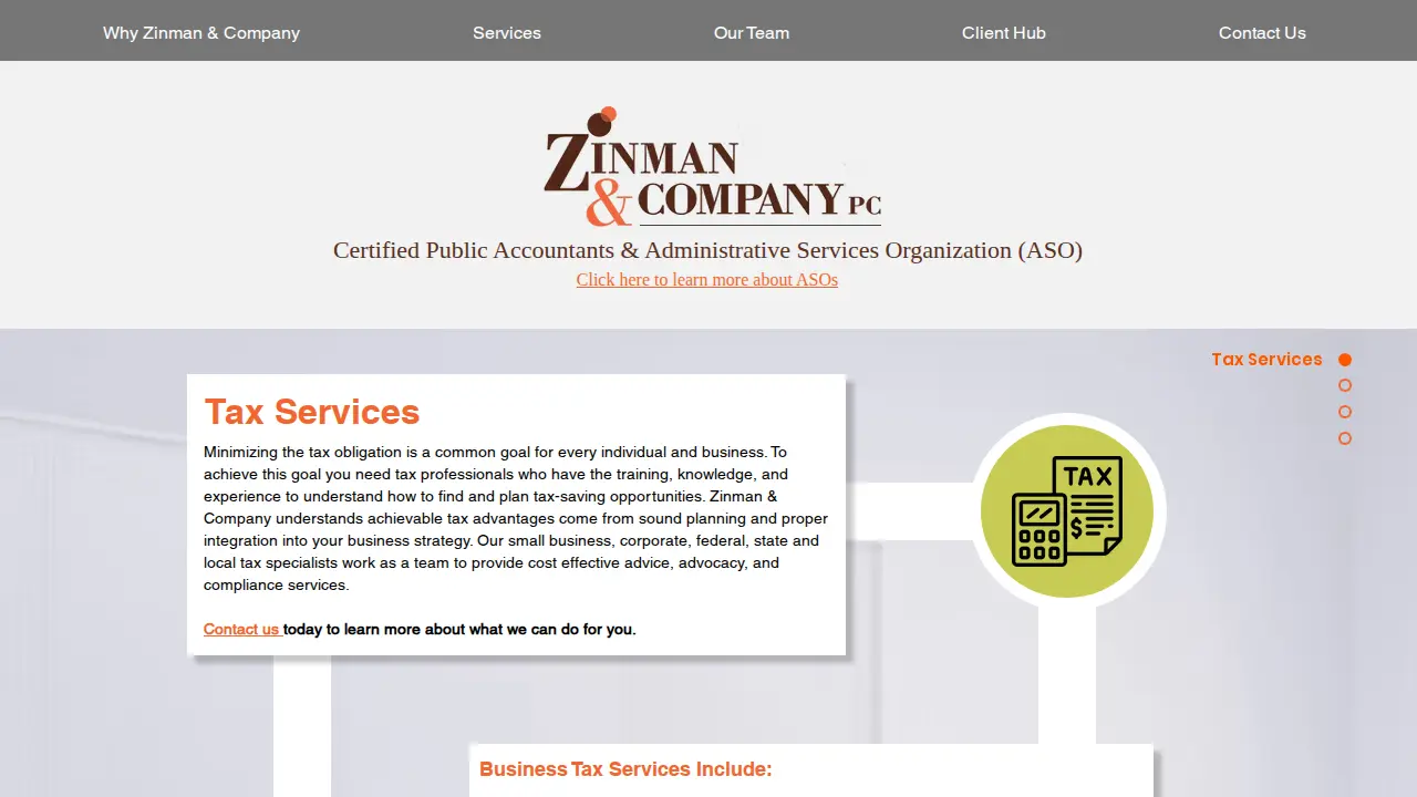 Zinman & Co PC page