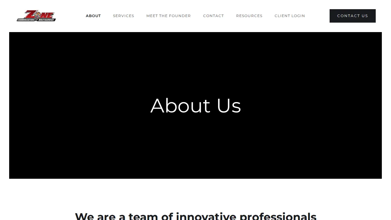 Zone Communications & Multiservice page