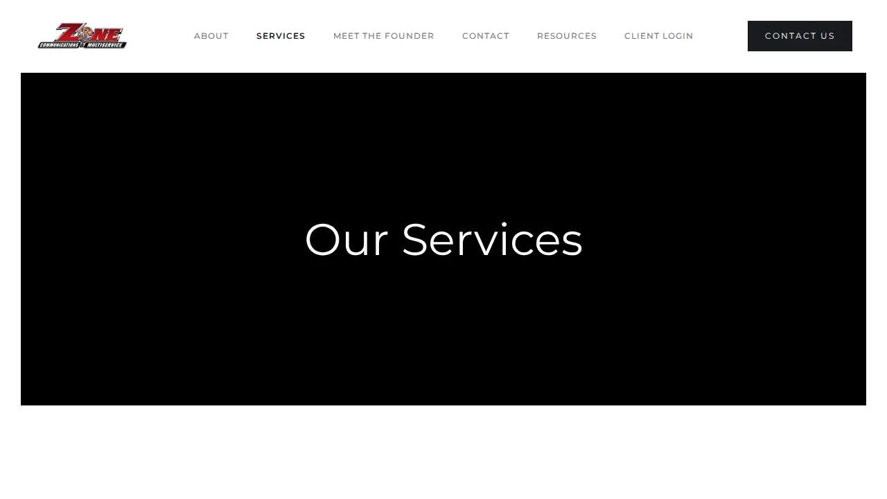 Zone Communications & Multiservice page