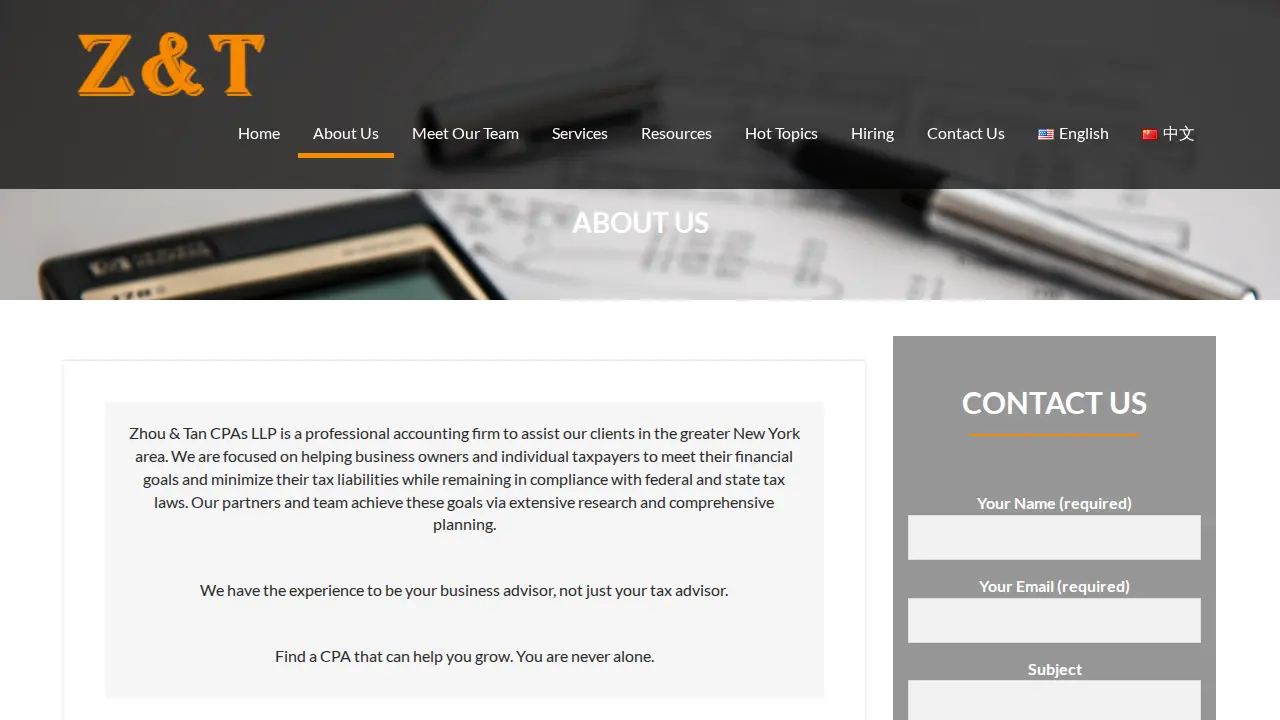Zhou & Tan CPAs LLP page