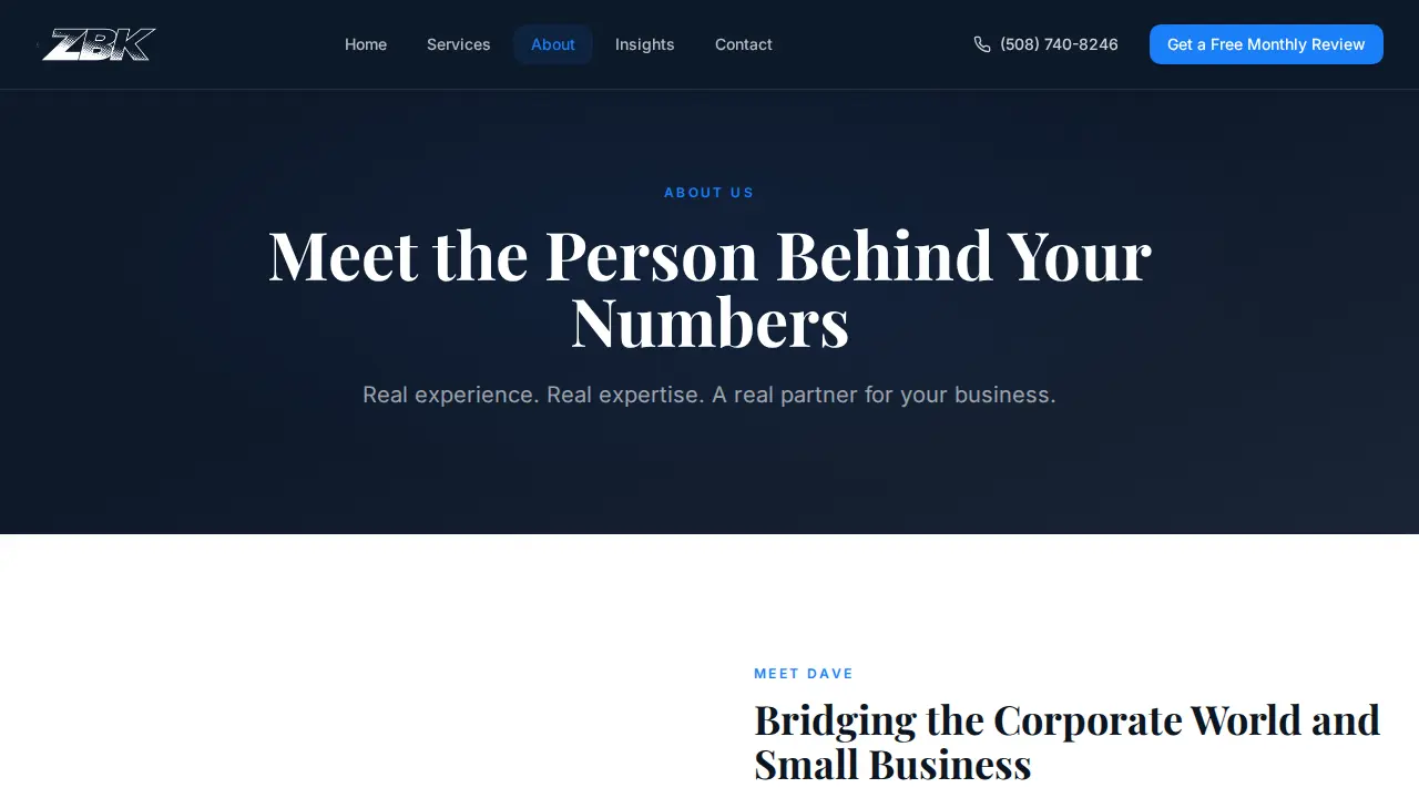 Zachary Bookkeeping page