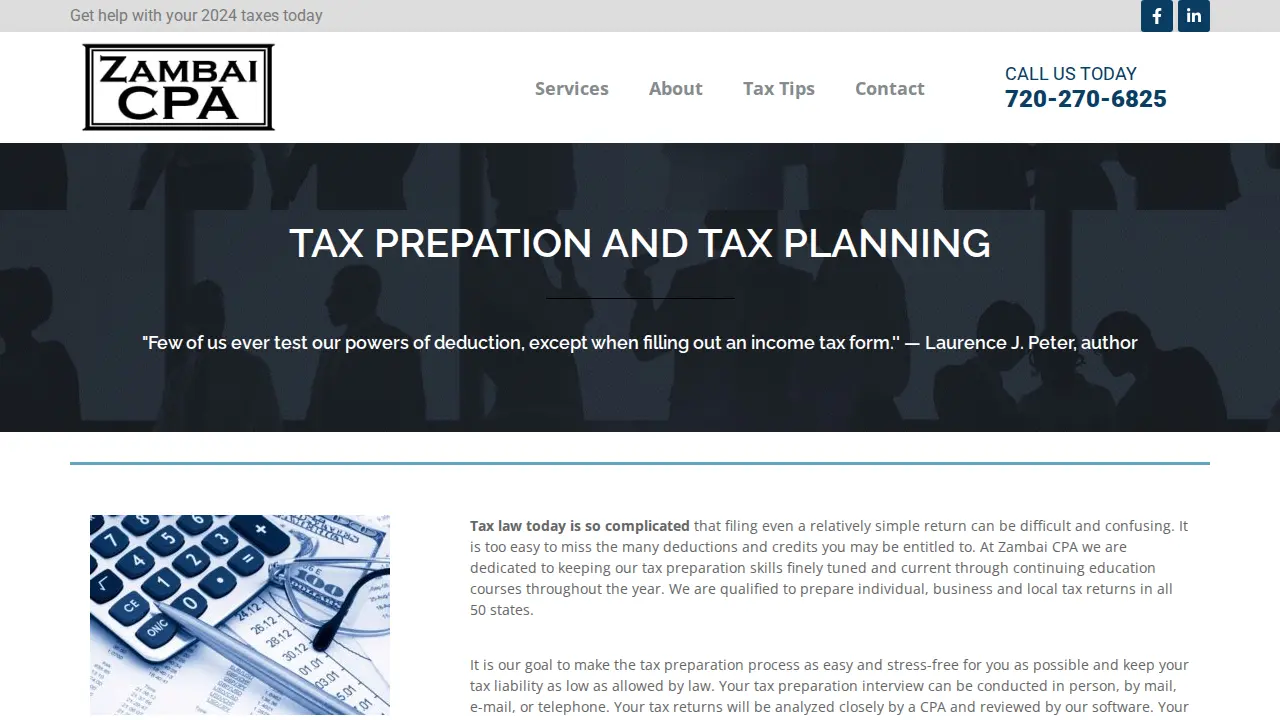 Zambai CPA page