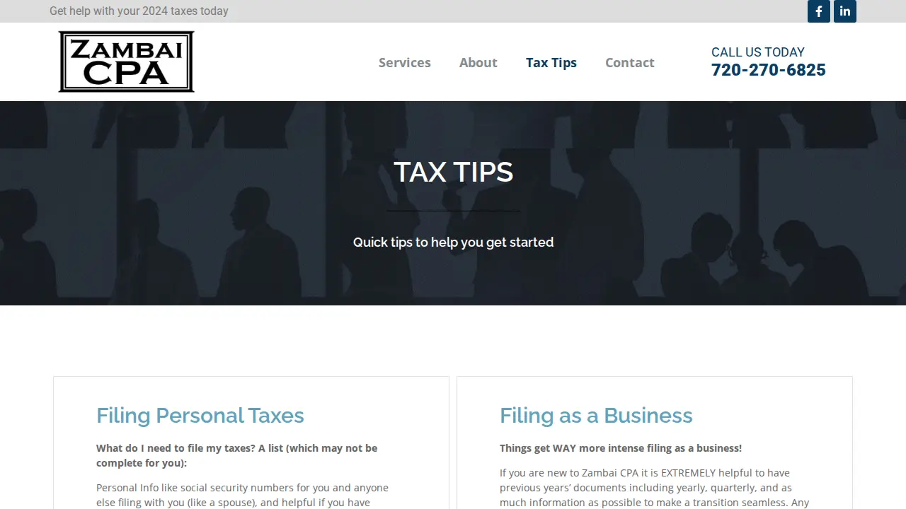 Zambai CPA page