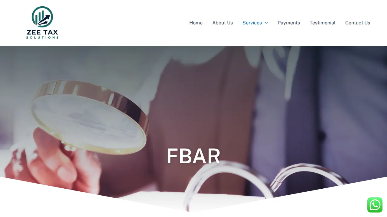 Zee Tax & Consulting Services page