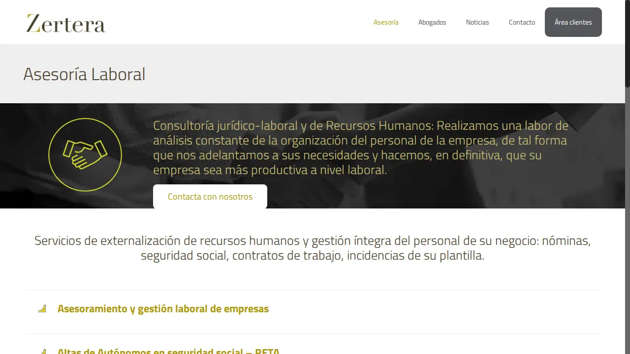 Zertera Asesores & Abogados- Pozuelo de Alarcón page