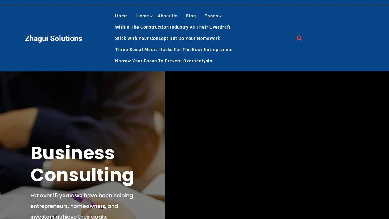 Zhagui Solutions page