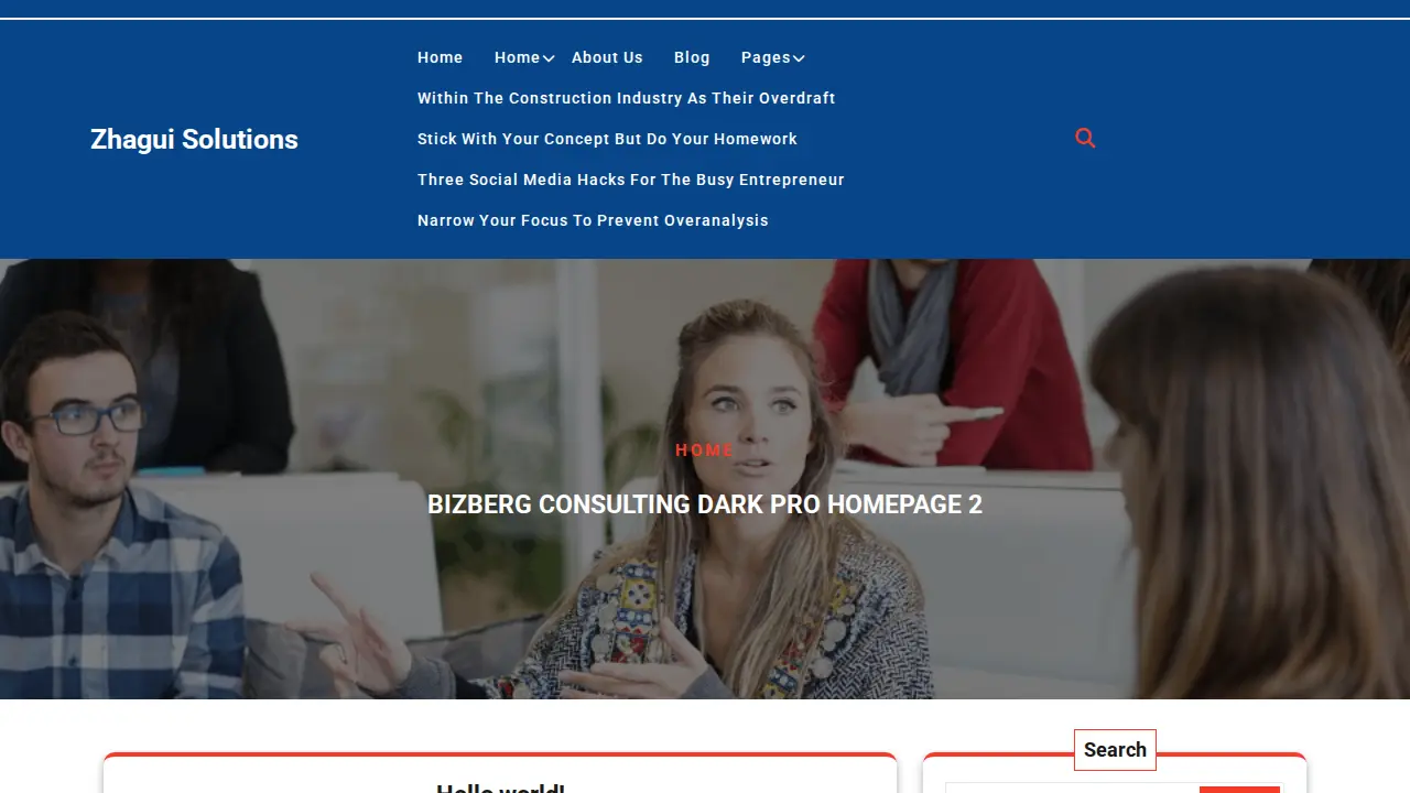 Zhagui Solutions page