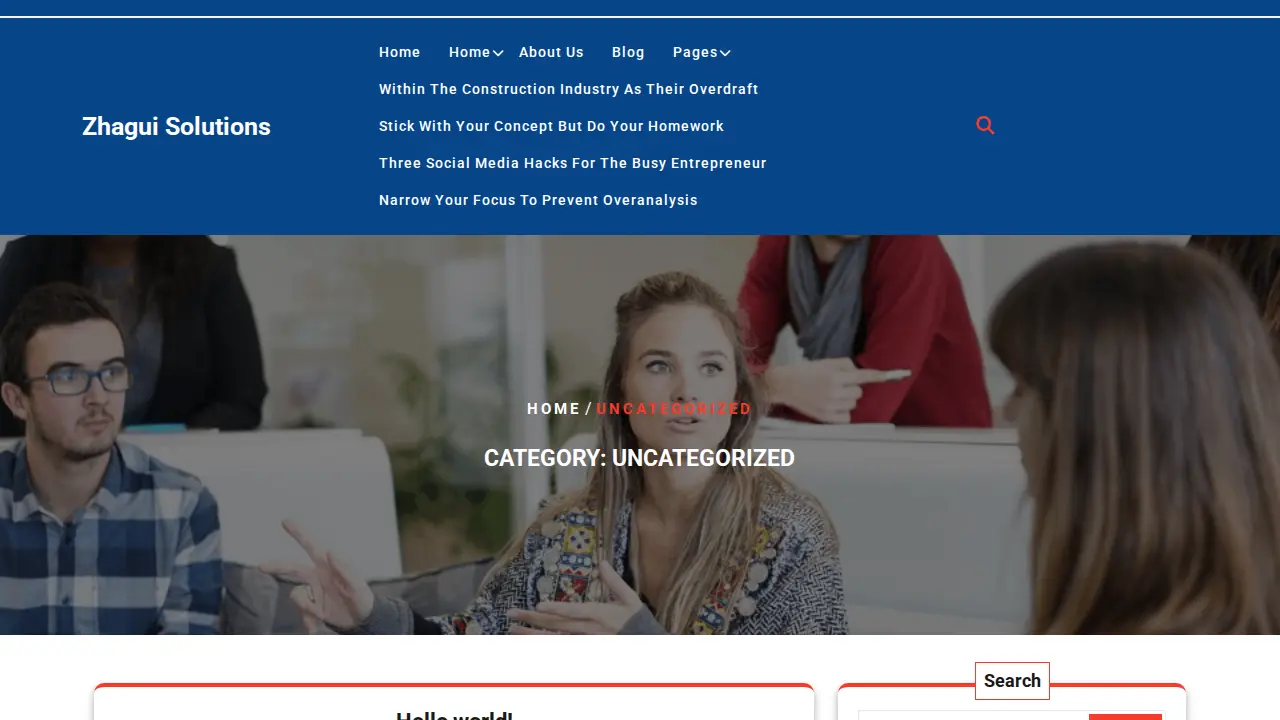 Zhagui Solutions page