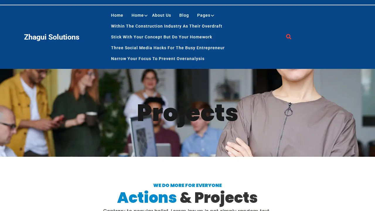 Zhagui Solutions page